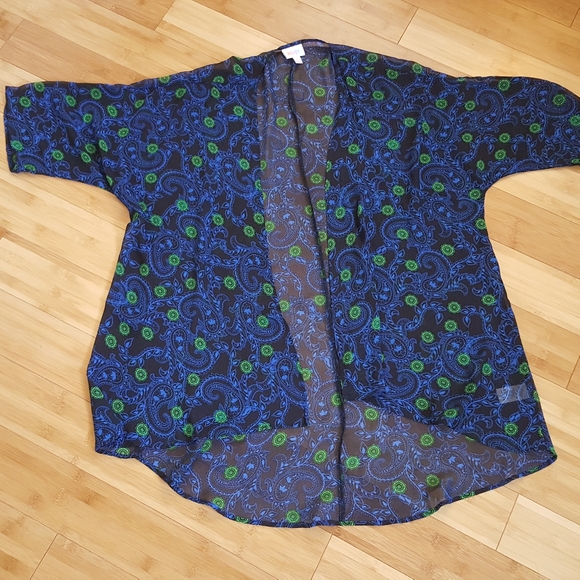 Flowy Duster Black Sheer Kimono - Picture 2 of 5